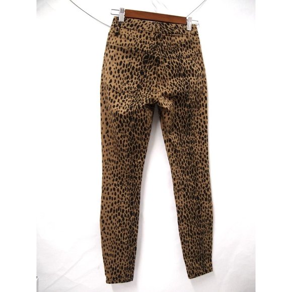 Good American Womens Good Waist Skinny Jeans 2/26 Animal Print Leopard High Rise - Picture 6 of 10